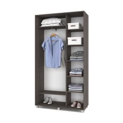 РОЛАНД Шкаф-купе с зеркалом Анкор темный (450*1200) Р422 в Перми - perm.mebel24.online | фото 2