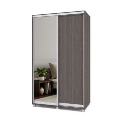 РОЛАНД Шкаф-купе с зеркалом Анкор темный (450*1300) Р432 в Перми - perm.mebel24.online | фото