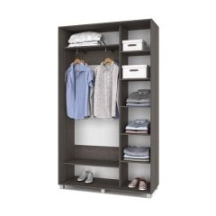 РОЛАНД Шкаф-купе с зеркалом Анкор темный (450*1300) Р432 в Перми - perm.mebel24.online | фото 3