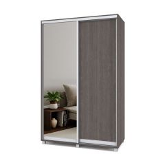 РОЛАНД Шкаф-купе с зеркалом Анкор темный (450*1400) Р442 в Перми - perm.mebel24.online | фото 2