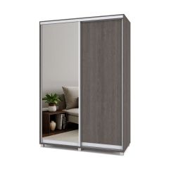 РОЛАНД Шкаф-купе с зеркалом Анкор темный (450*1500) Р452 в Перми - perm.mebel24.online | фото 2