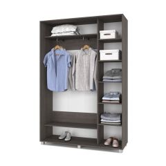 РОЛАНД Шкаф-купе с зеркалом Анкор темный (450*1500) Р452 в Перми - perm.mebel24.online | фото 3