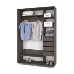 РОЛАНД Шкаф-купе с зеркалом Анкор темный (450*1500) Р452 в Перми - perm.mebel24.online | фото 5