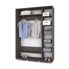 РОЛАНД Шкаф-купе с зеркалом Анкор темный (450*1600) Р462 в Перми - perm.mebel24.online | фото 3