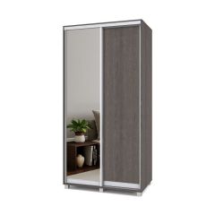 РОЛАНД Шкаф-купе с зеркалом Анкор темный (600*1100) Р612 в Перми - perm.mebel24.online | фото