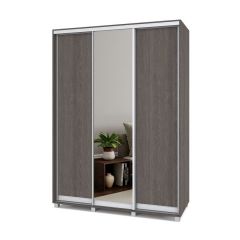 РОЛАНД Шкаф-купе с зеркалом Анкор темный (600*1600) Р662 в Перми - perm.mebel24.online | фото