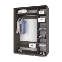 РОЛАНД Шкаф-купе с зеркалом Анкор темный (600*1700) Р672 в Перми - perm.mebel24.online | фото 2