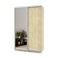 РОЛАНД Шкаф-купе с зеркалом Ирландский дуб (450*1400) Р442 в Перми - perm.mebel24.online | фото 2