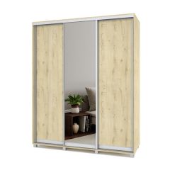 РОЛАНД Шкаф-купе с зеркалом Ирландский дуб (450*1800) Р482 в Перми - perm.mebel24.online | фото