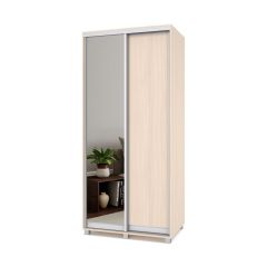РОЛАНД Шкаф-купе с зеркалом Млечный дуб (450*1000) Р402 в Перми - perm.mebel24.online | фото 2