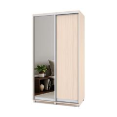 РОЛАНД Шкаф-купе с зеркалом Млечный дуб (450*1200) Р422 в Перми - perm.mebel24.online | фото