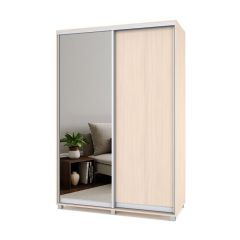РОЛАНД Шкаф-купе с зеркалом Млечный дуб (450*1500) Р452 в Перми - perm.mebel24.online | фото 2