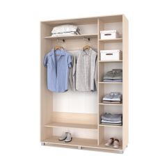 РОЛАНД Шкаф-купе с зеркалом Млечный дуб (450*1500) Р452 в Перми - perm.mebel24.online | фото 3