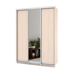 РОЛАНД Шкаф-купе с зеркалом Млечный дуб (450*1600) Р462 в Перми - perm.mebel24.online | фото 2
