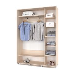 РОЛАНД Шкаф-купе с зеркалом Млечный дуб (450*1600) Р462 в Перми - perm.mebel24.online | фото 3