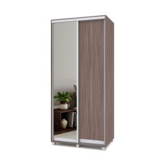 РОЛАНД Шкаф-купе с зеркалом Шимо темный (450*1000) Р402 в Перми - perm.mebel24.online | фото 2
