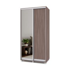 РОЛАНД Шкаф-купе с зеркалом Шимо темный (450*1100) Р412 в Перми - perm.mebel24.online | фото 2