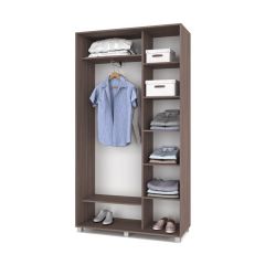 РОЛАНД Шкаф-купе с зеркалом Шимо темный (450*1200) Р422 в Перми - perm.mebel24.online | фото 3