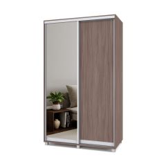 РОЛАНД Шкаф-купе с зеркалом Шимо темный (450*1300) Р432 в Перми - perm.mebel24.online | фото 2