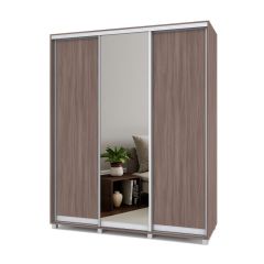 РОЛАНД Шкаф-купе с зеркалом Шимо темный (450*1800) Р482 в Перми - perm.mebel24.online | фото