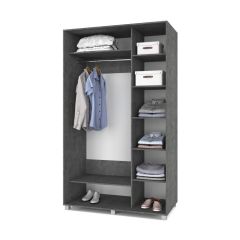 РОЛАНД Шкаф-купе зеркалом Камень темный (600*1500) Р652 в Перми - perm.mebel24.online | фото 2