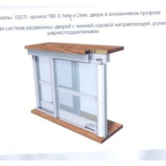Шкаф-купе ШКО-3 2380 мм зеркало/ЛДСП/ЛДСП/зеркало в Перми - perm.mebel24.online | фото 6