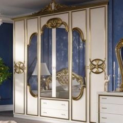 Спальня Ольга (комплект 6 дв.) беж/золото матовый в Перми - perm.mebel24.online | фото 2