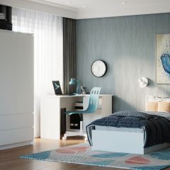 МОРИ Спальный гарнитур (белый) в Перми - perm.mebel24.online | фото 4