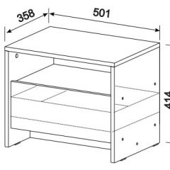 Спальный гарнитур МСП-1 (Дуб золотой/Камень темный) 1400 в Перми - perm.mebel24.online | фото 6