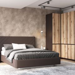 ПРАГА Спальный гарнитур Серия 3 (Дуб Делано/Дуб Венге) в Перми - perm.mebel24.online | фото 5