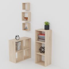Стеллаж 3 секции (дуб сонома) в Перми - perm.mebel24.online | фото 4