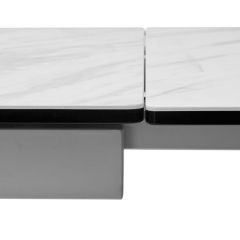 Стол BELLUNO 160 MARBLES KL-99 Белый мрамор матовый, итальянская керамика/ белый каркас, ®DISAUR в Перми - perm.mebel24.online | фото 7