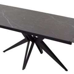 Стол FORIO 160 MATT BLACK MARBLE SOLID CERAMIC / BLACK, ®DISAUR в Перми - perm.mebel24.online | фото 5