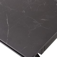 Стол FORIO 160 MATT BLACK MARBLE SOLID CERAMIC / BLACK, ®DISAUR в Перми - perm.mebel24.online | фото 9