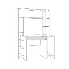 Стол компьютерный 12.71 Комфорт (Дуб Золотой CRAFT, Белая Аляска) в Перми - perm.mebel24.online | фото 3