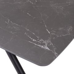 Стол RIVOLI 140 MATT BLACK MARBLE SOLID CERAMIC / BLACK, ®DISAUR в Перми - perm.mebel24.online | фото 10