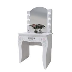 Стол туалетный Розалия №12 + ПОДСВЕТКА (лиственница белая, омела) в Перми - perm.mebel24.online | фото 1