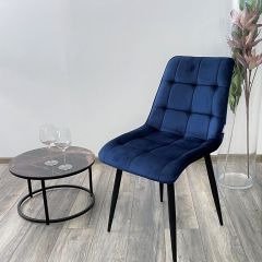 Стул CHIC BLUVEL-86 NAVY BLUE / черный каркас М-City в Перми - perm.mebel24.online | фото 5