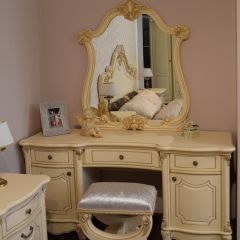 Туалетный стол + Зеркало Мона Лиза (крем) в Перми - perm.mebel24.online | фото 6