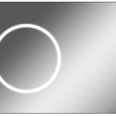 Зеркало Eclipse 100 black с подсветкой Sansa (SE1032Z) в Перми - perm.mebel24.online | фото