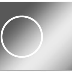 Зеркало Eclipse 90 black с подсветкой Sansa (SE1031Z) в Перми - perm.mebel24.online | фото 1