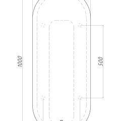 Зеркало Кито 1000х400 с подсветкой Домино (GL7047Z) в Перми - perm.mebel24.online | фото 2