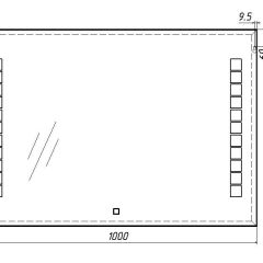 Зеркало Quadro 100 alum с подсветкой Sansa (SQ1019Z) в Перми - perm.mebel24.online | фото 7