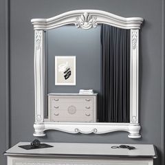 Зеркало в раме (12.150) Грация (белый/серебро) в Перми - perm.mebel24.online | фото