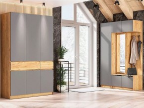 АВИНЬОН Прихожая Пенал (Дуб Крафт золотой/Графит серый) в Перми - perm.mebel24.online | фото 4