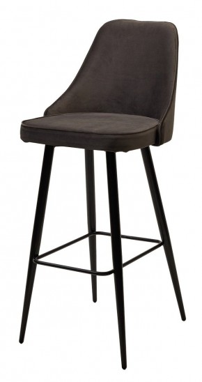 Барный стул NEPAL-BAR ГРАФИТ #14, велюр/ черный каркас (H=78cm) М-City в Перми - perm.mebel24.online | фото 4