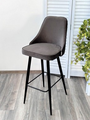 Барный стул NEPAL-BAR ГРАФИТ #14, велюр/ черный каркас (H=78cm) М-City в Перми - perm.mebel24.online | фото 5