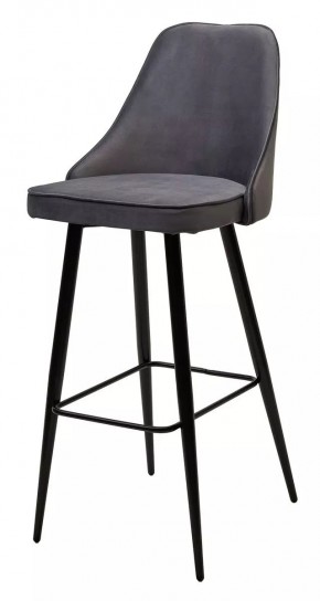 Барный стул NEPAL-BAR СЕРЫЙ #27, велюр/ черный каркас (H=78cm) М-City в Перми - perm.mebel24.online | фото 1