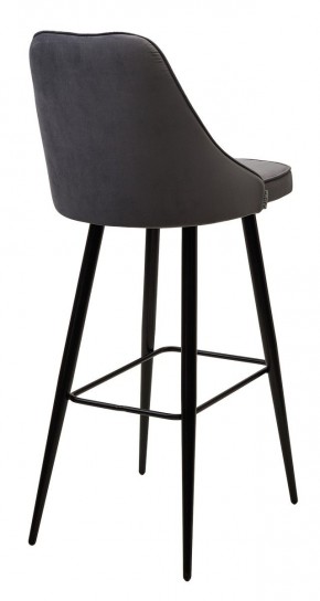 Барный стул NEPAL-BAR СЕРЫЙ #27, велюр/ черный каркас (H=78cm) М-City в Перми - perm.mebel24.online | фото 3