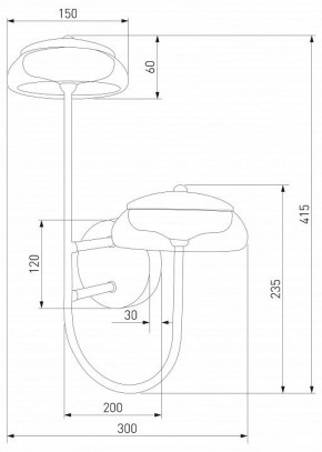 Бра Eurosvet Fungo 50388/2 LED черный в Перми - perm.mebel24.online | фото 5